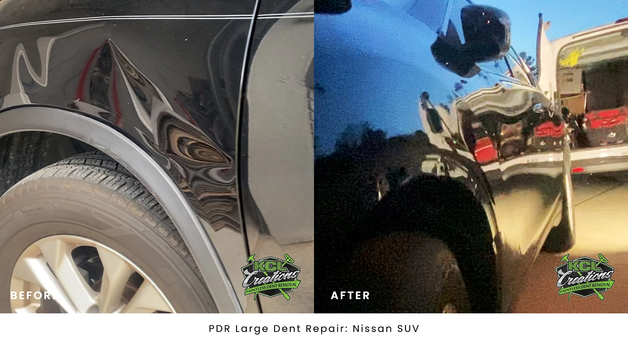 PDR Large Dent Repair Nissan SUV copy