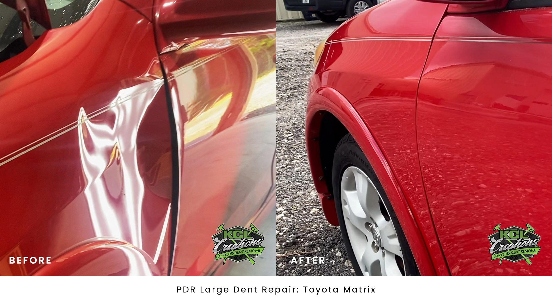 PDR Large Dent Repair Toyota Matrix copy