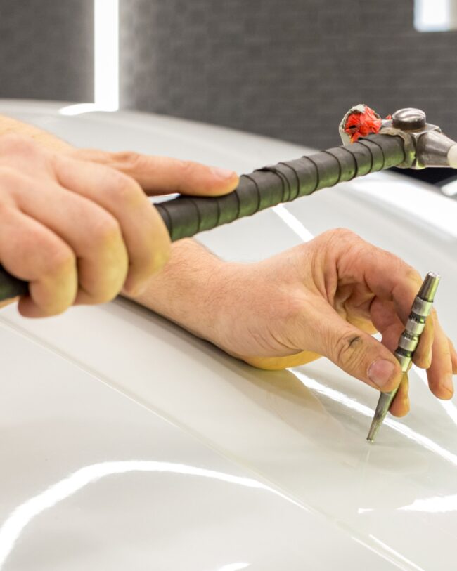 Paintless dent repair service before winter at KCL Creations in Loveland, CO