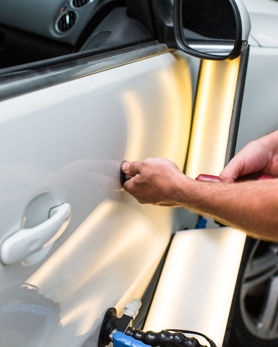 Professional paint protection film installation in the Winter season at KCL Creations in Fort Collins, CO