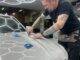 Vehicle receiving paint protection film installation at KCL Creations in Loveland, Colorado
